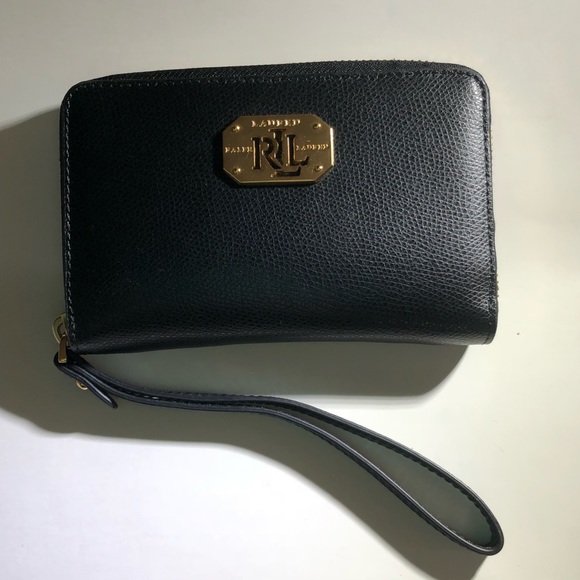 Lauren Ralph Lauren Handbags - Lauren Ralph Lauren black leather Tech Wristlet